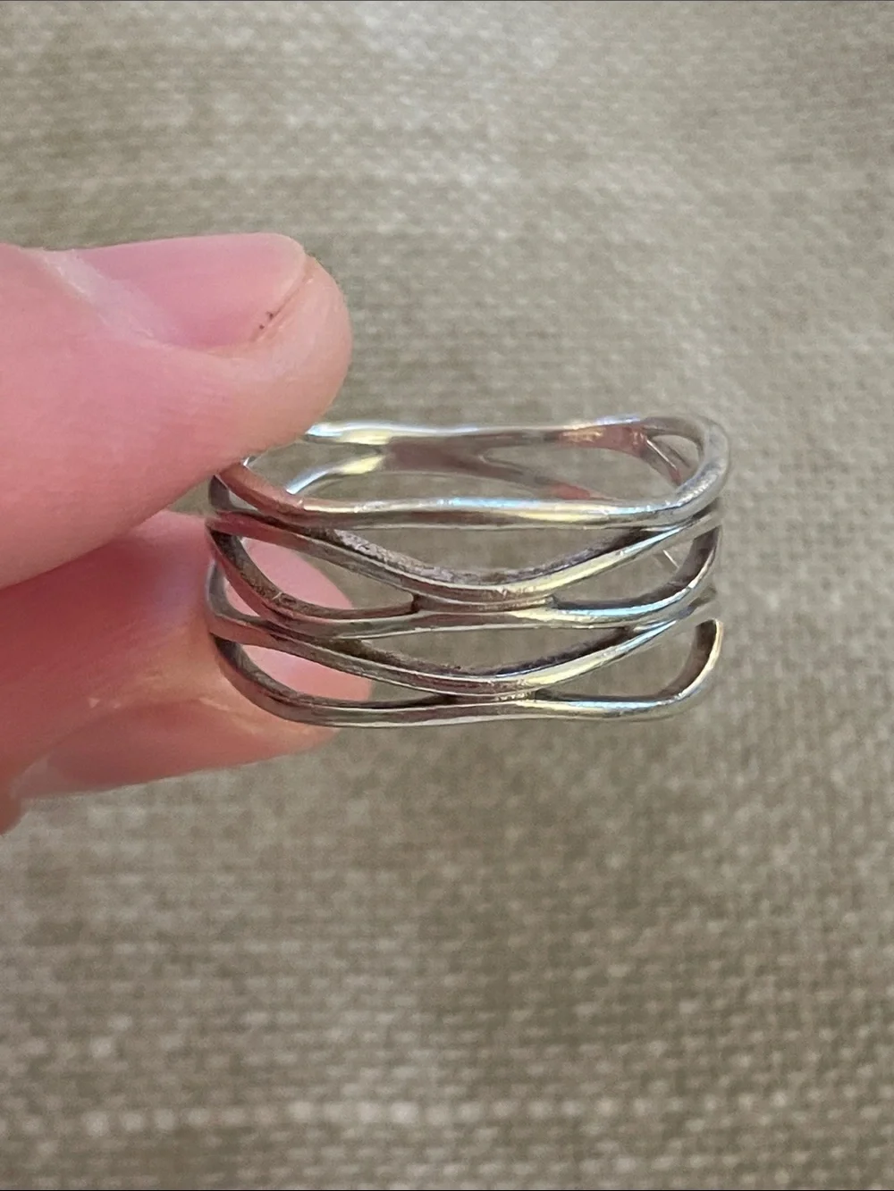 Sterling Silver LA Ocean Wave Ring